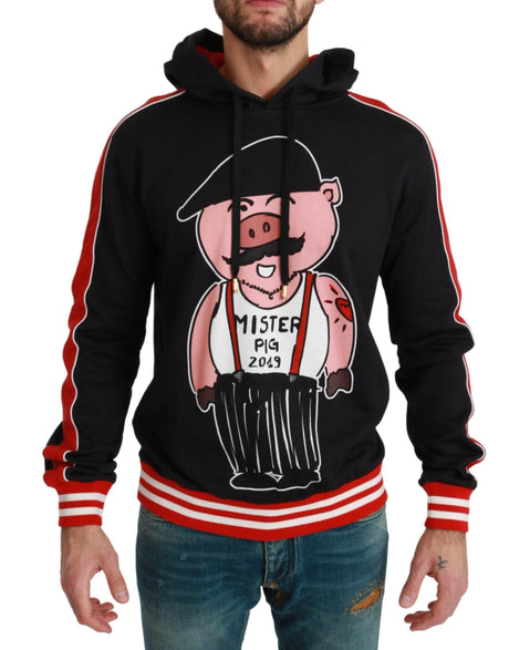 Dolce & Gabbana Black Pig of the Year Hooded Sweater - Hilstor