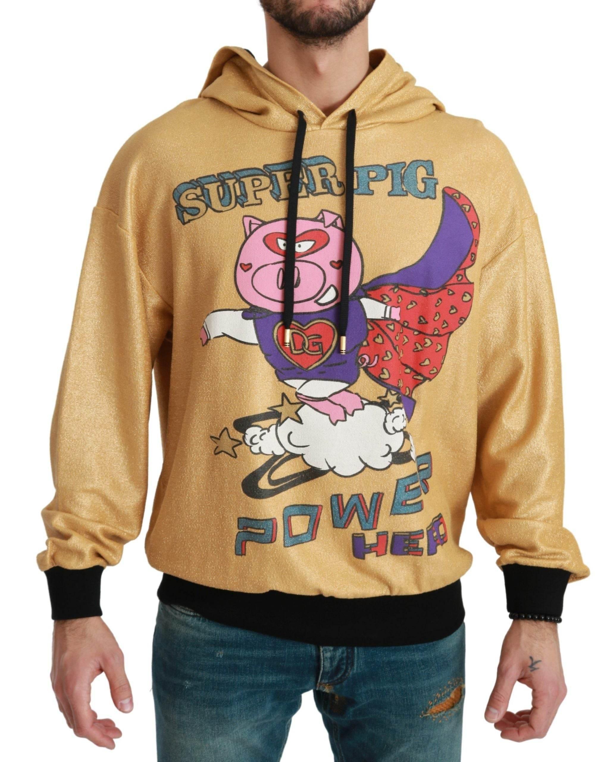 Dolce & Gabbana Gold Pig of the Year Hooded Sweater - Hilstor