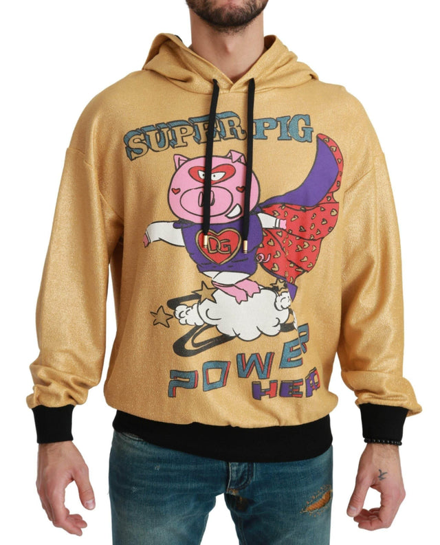 Dolce & Gabbana Gold Pig of the Year Hooded Sweater - Hilstor