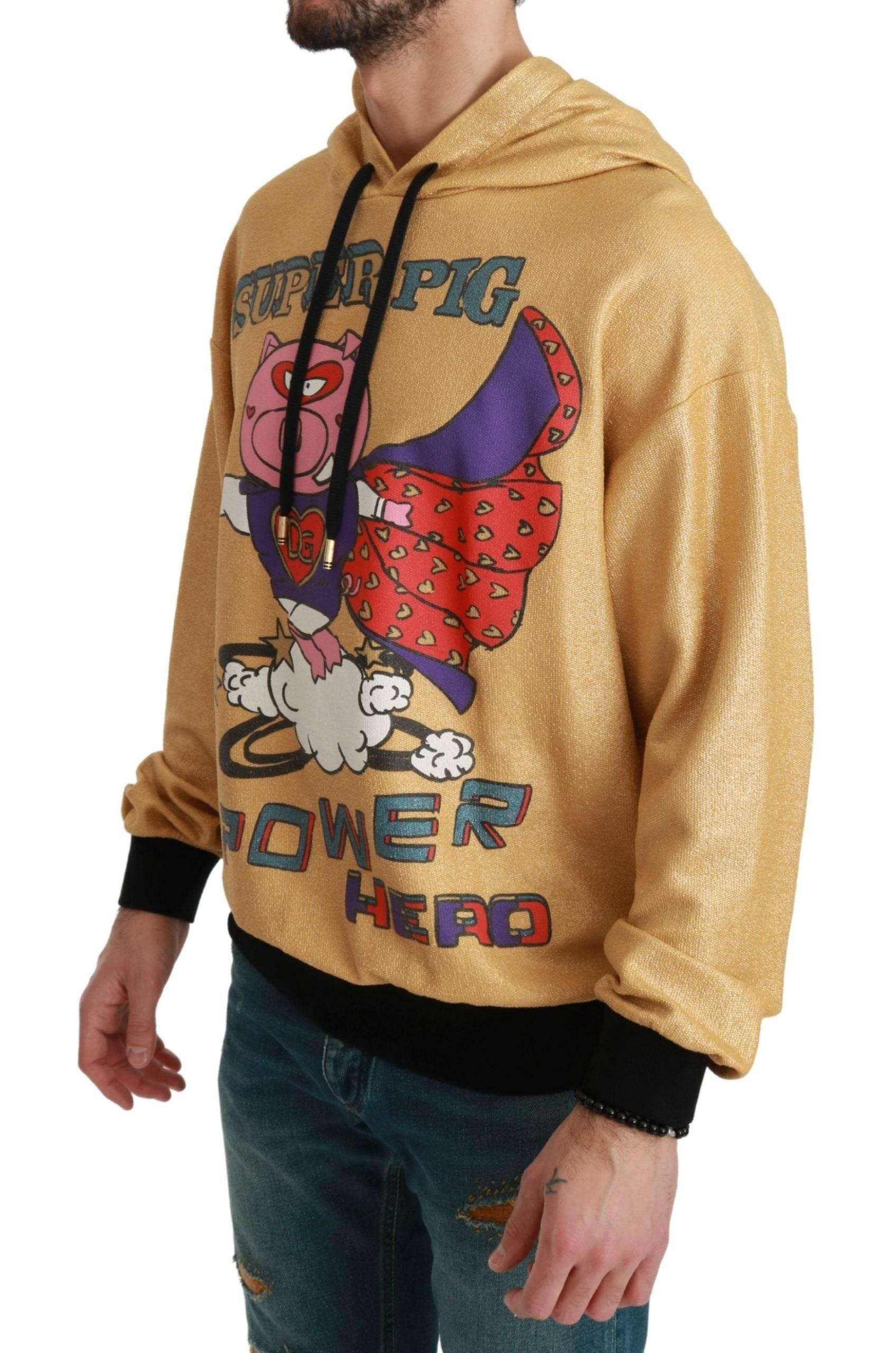 Dolce & Gabbana Gold Pig of the Year Hooded Sweater - Hilstor