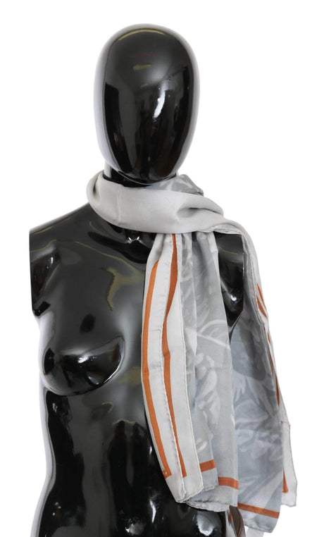 Costume National Elegant Silk Floral Scarf - Hilstor