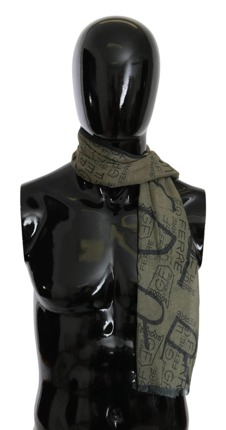GF Ferre Elegant Patterned Wool-Blend Scarf - Hilstor