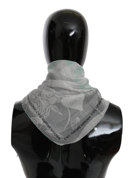 Costume National Elegant Gray Silk Scarf for Women - Hilstor
