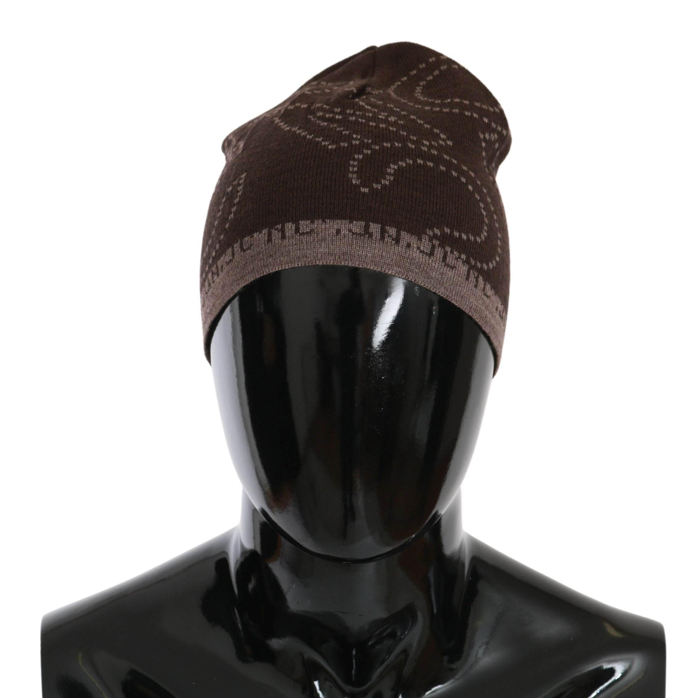 Costume National Chic Two-Tone Wool Blend Beanie - Hilstor