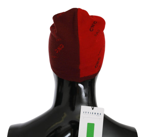 Costume National Chic Red Beanie Wool Blend - Hilstor
