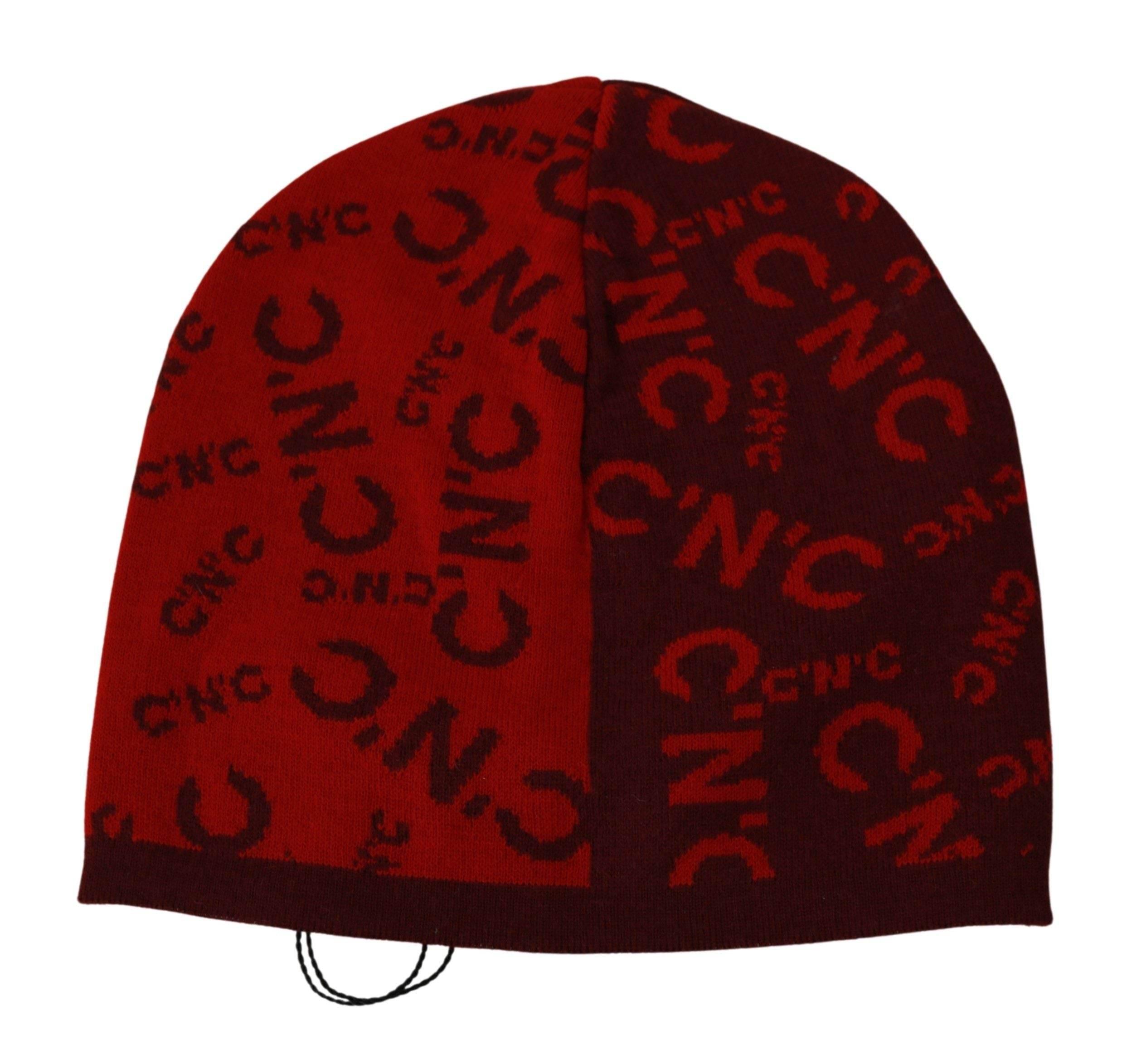 Costume National Chic Red Beanie Wool Blend - Hilstor