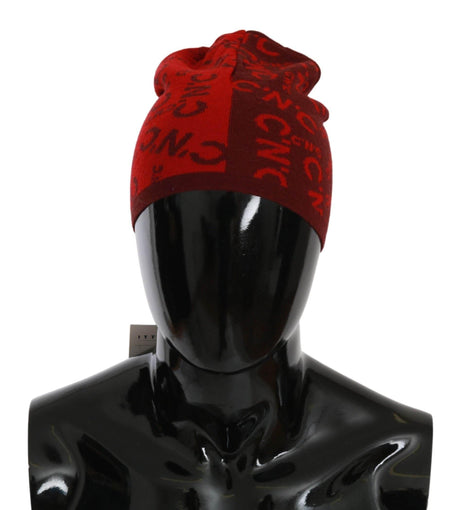 Costume National Chic Red Beanie Wool Blend - Hilstor
