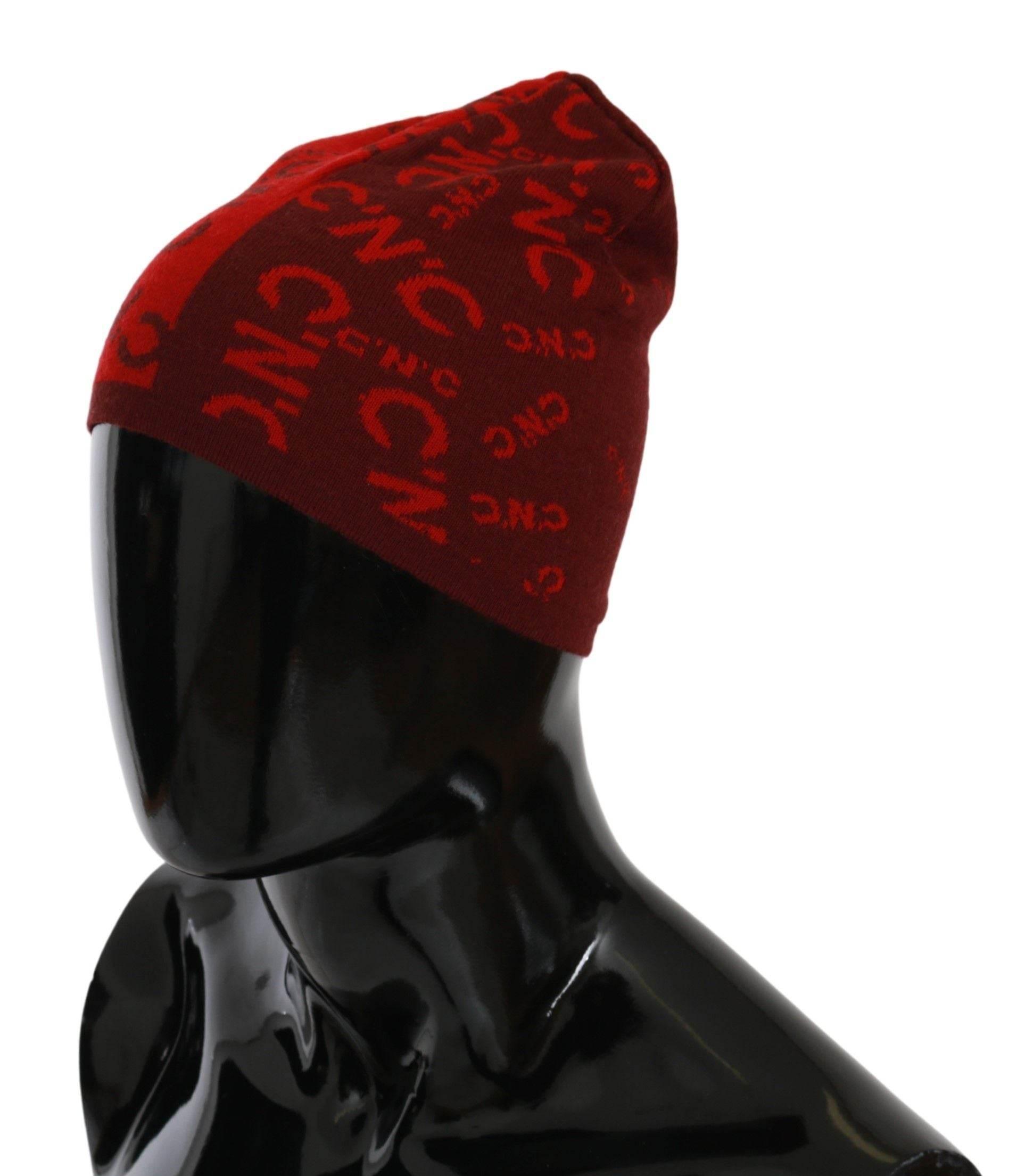 Costume National Chic Red Beanie Wool Blend - Hilstor
