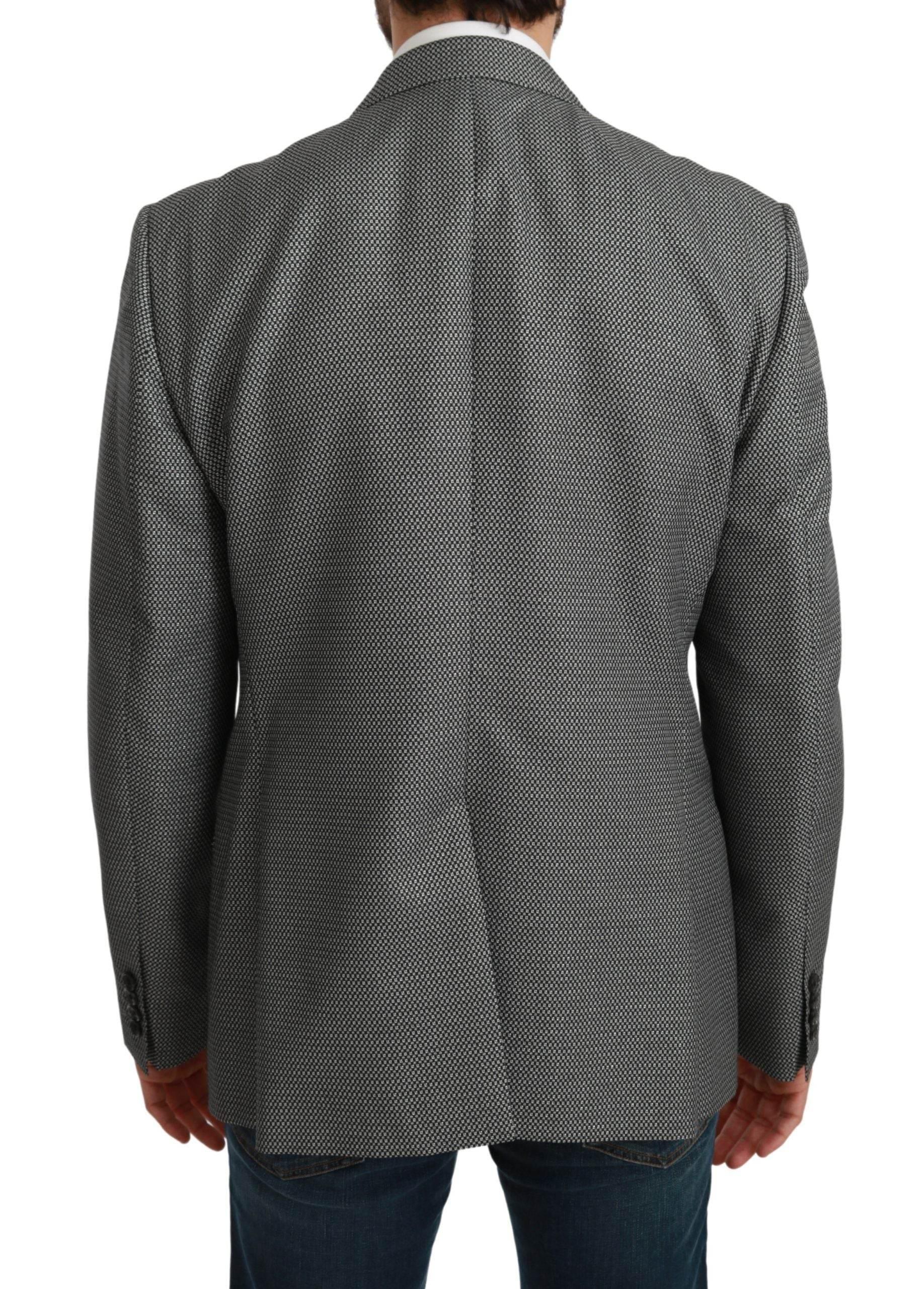 Dolce & Gabbana Gray Slim Fit Formal MARTINI Blazer - Hilstor
