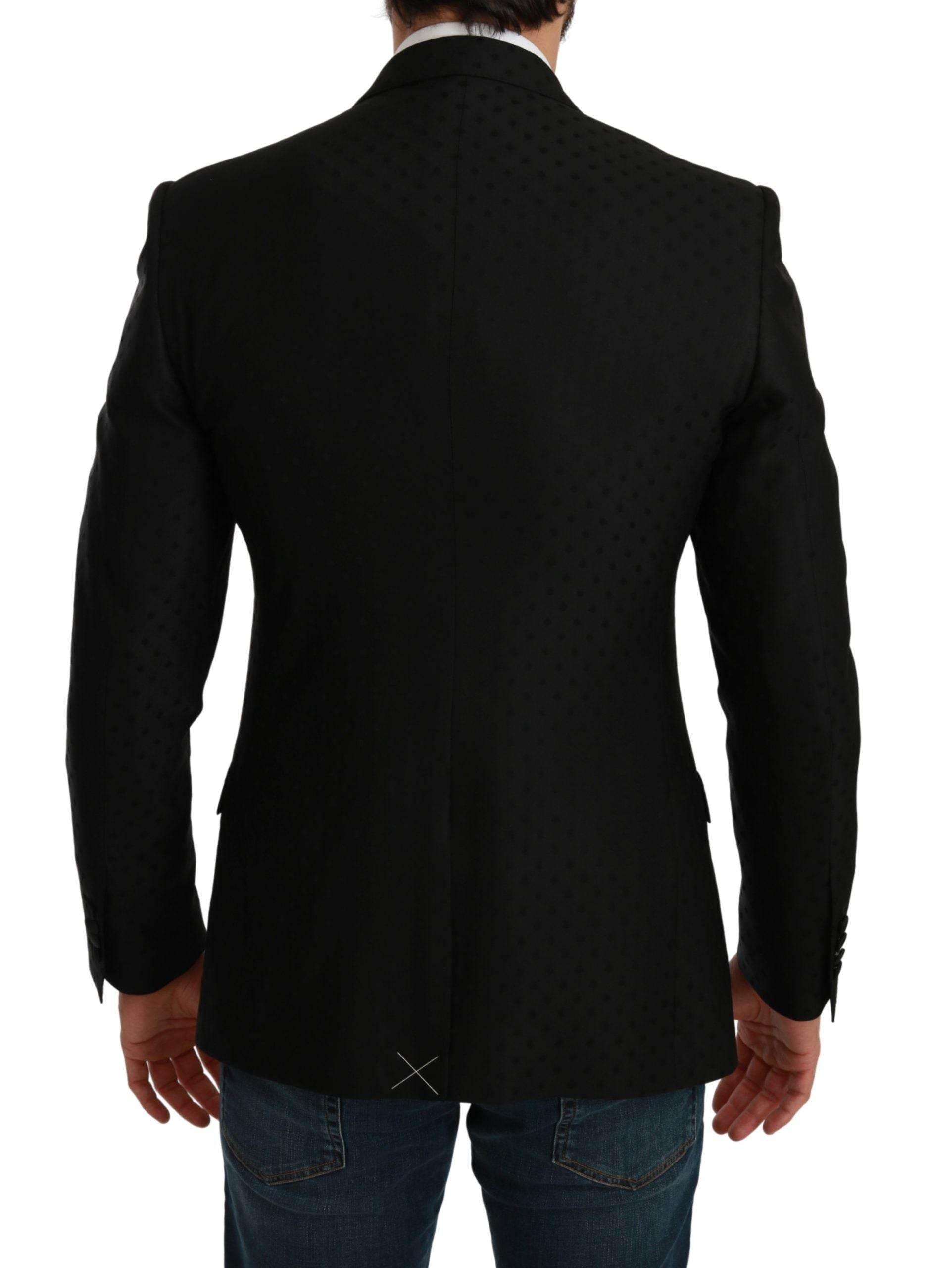 Dolce & Gabbana Black Slim Fit Coat Jacket MARTINI Blazer - Hilstor