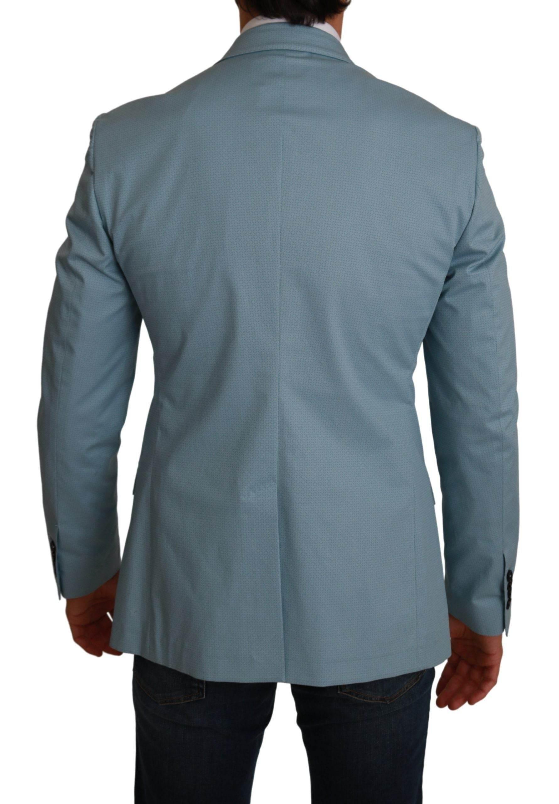Dolce & Gabbana Blue Slim Fit Coat Jacket MARTINI Blazer - Hilstor