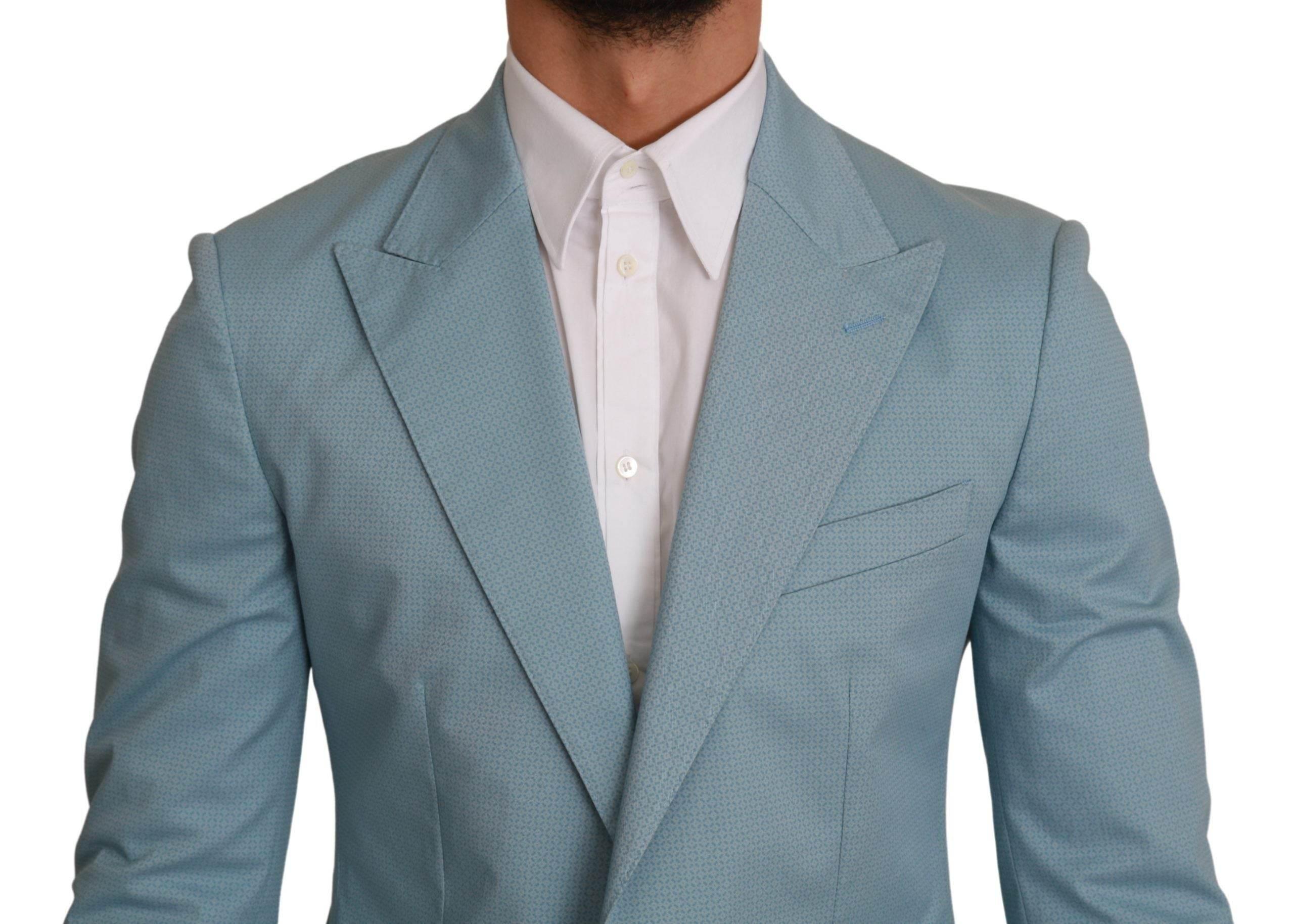 Dolce & Gabbana Blue Slim Fit Coat Jacket MARTINI Blazer - Hilstor