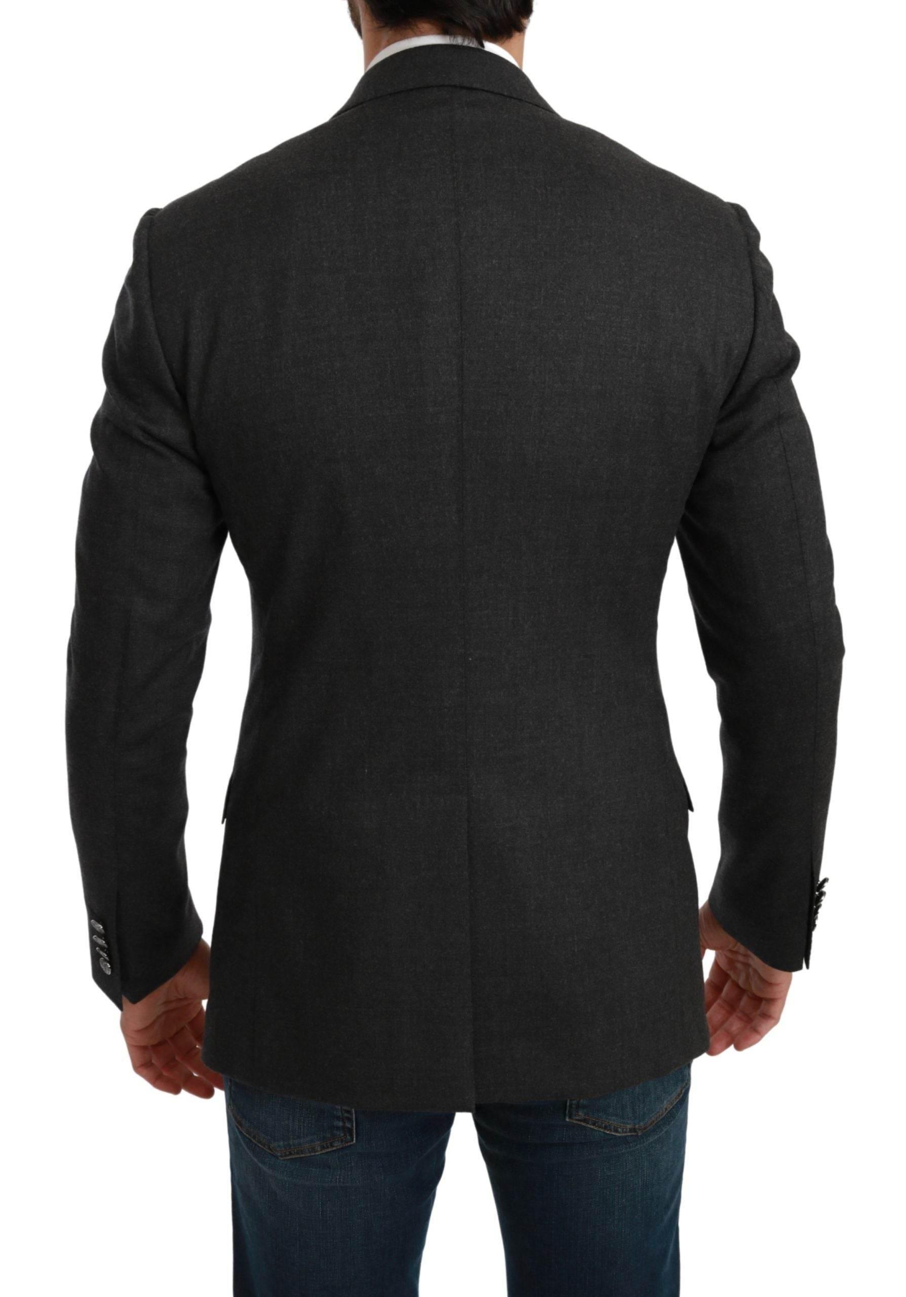 Dolce & Gabbana Gray NAPOLI Slim Fit Jacket Wool Blazer - Hilstor