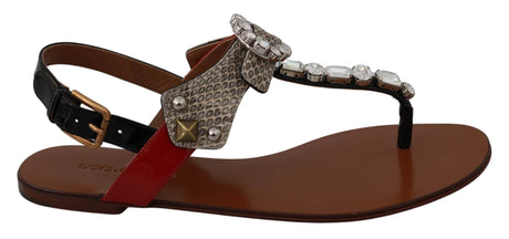 Dolce & Gabbana Elegant Strappy Sandals with Exotic Charm - Hilstor