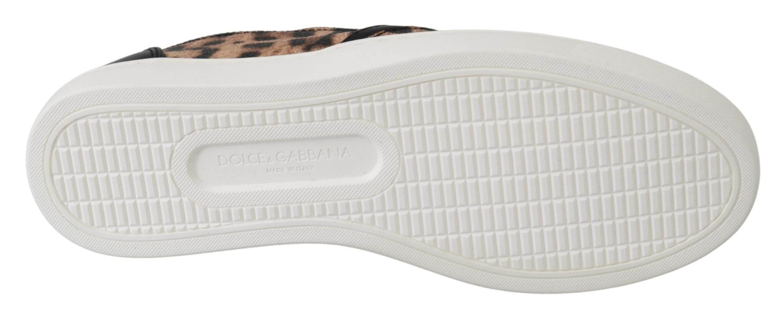 Dolce & Gabbana Chic Leopard Print Loafers for Elegant Comfort - Hilstor