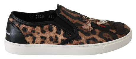 Dolce & Gabbana Chic Leopard Print Loafers for Elegant Comfort - Hilstor