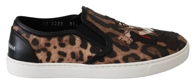 Dolce & Gabbana Chic Leopard Print Loafers for Elegant Comfort - Hilstor