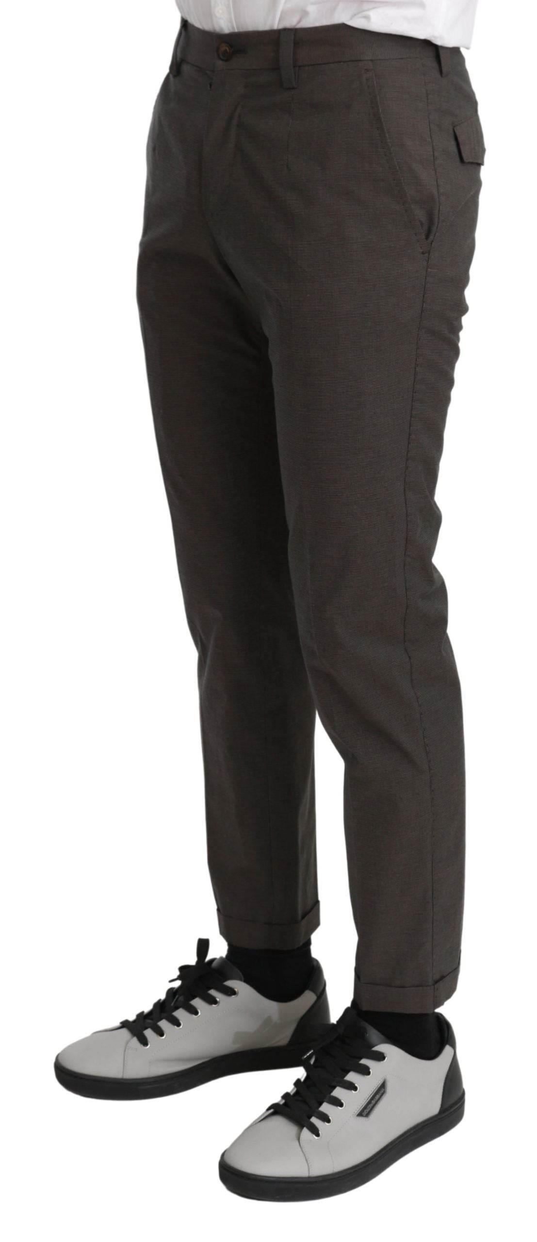 Dolce & Gabbana Brown Casual Mens Trouser 100% Cotton Pants - Hilstor