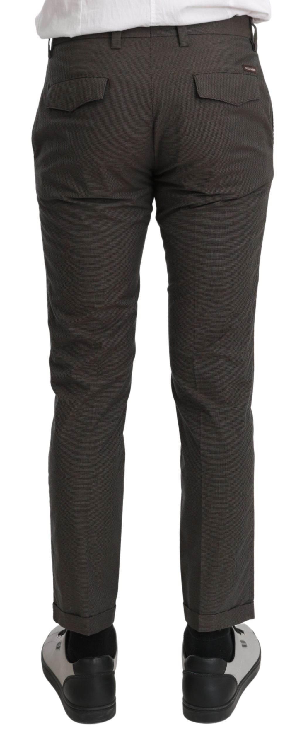 Dolce & Gabbana Brown Casual Mens Trouser 100% Cotton Pants - Hilstor