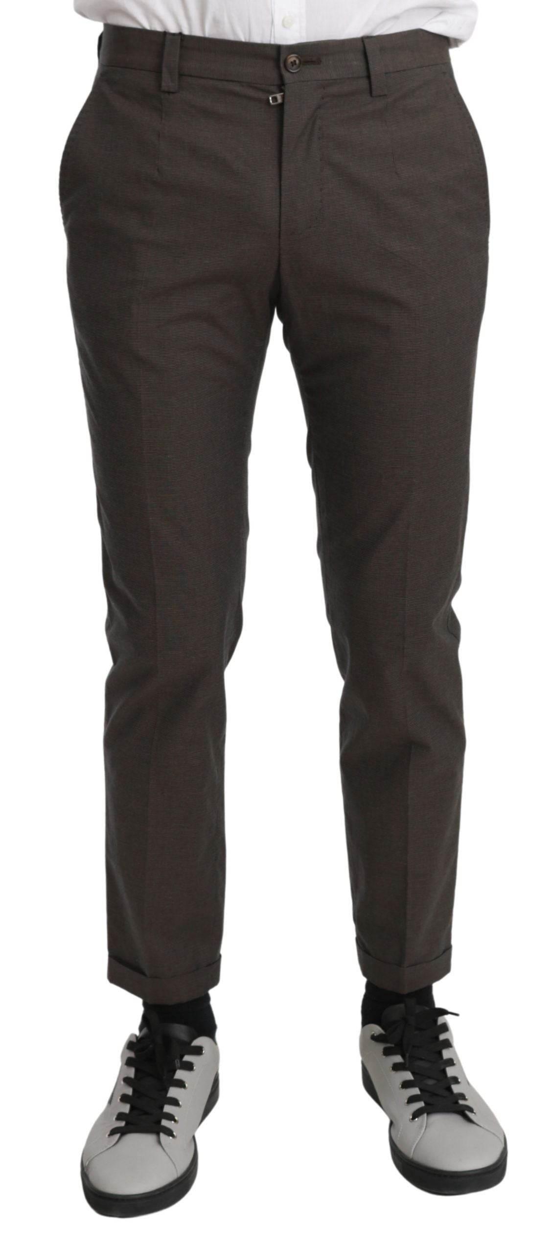 Dolce & Gabbana Brown Casual Mens Trouser 100% Cotton Pants - Hilstor
