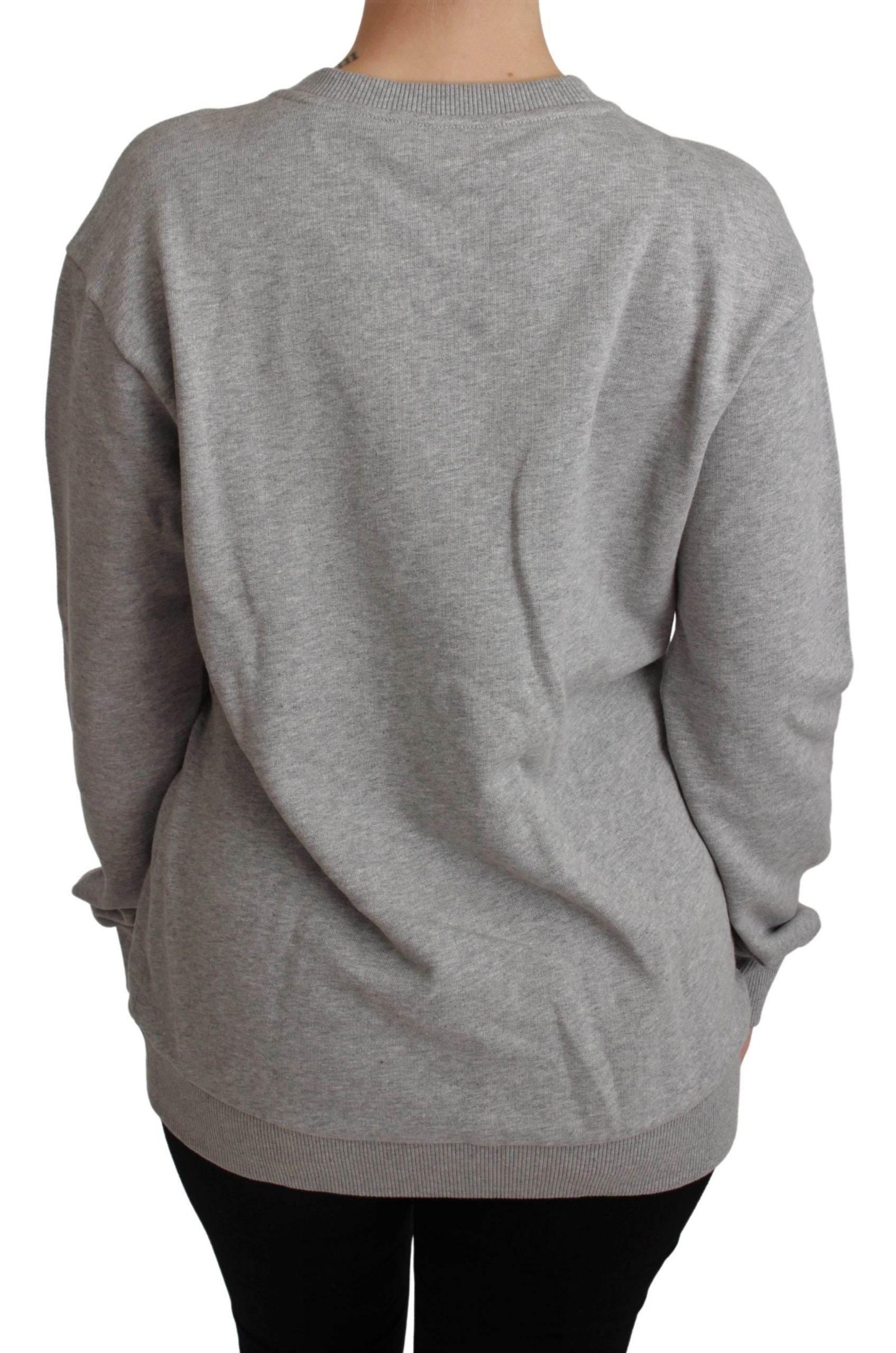 Dolce & Gabbana Gray #dgfamily Cotton Pullover Sweater - Hilstor