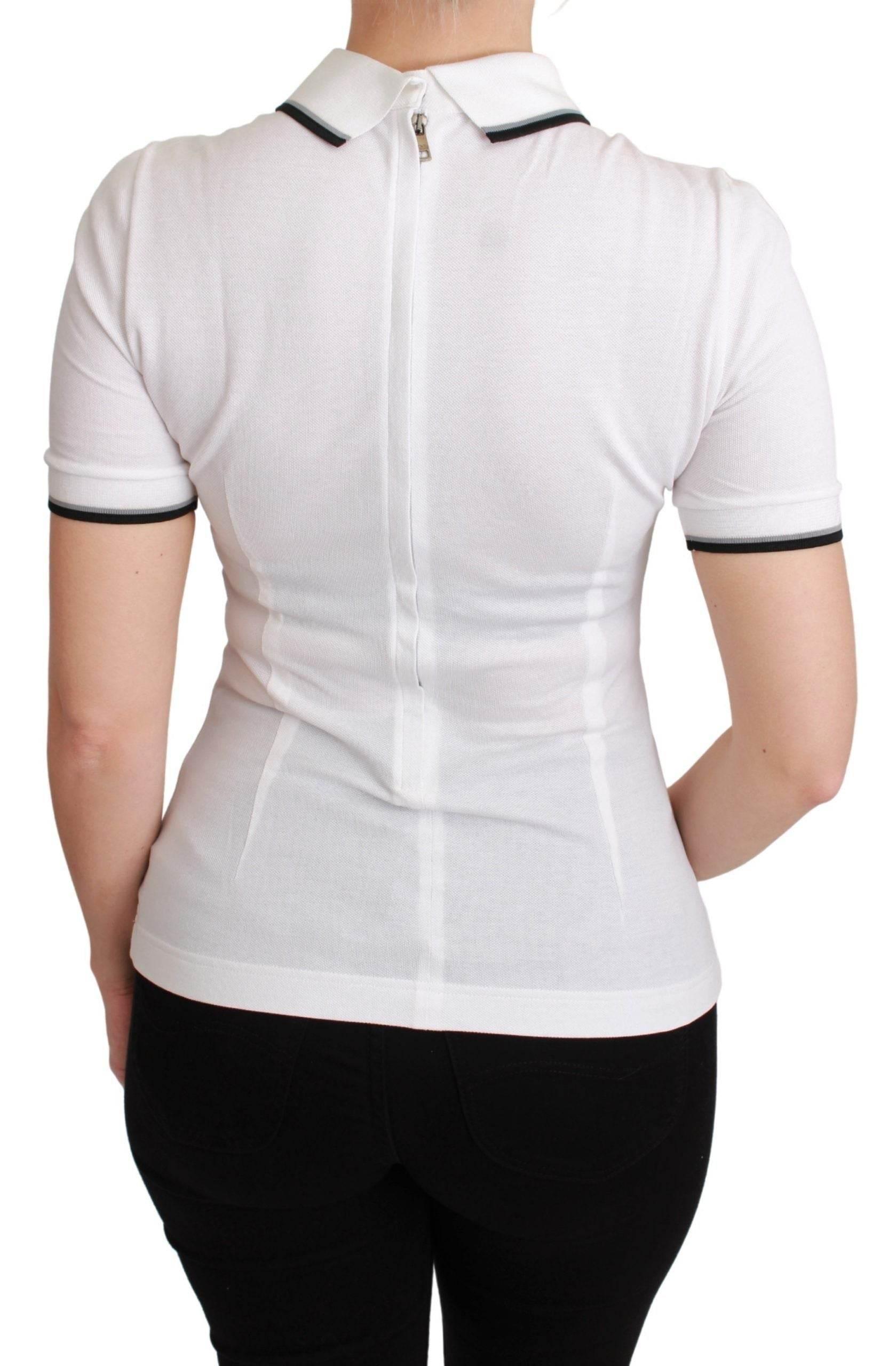 Dolce & Gabbana Chic Polo Angel Embroidered T-shirt - Hilstor
