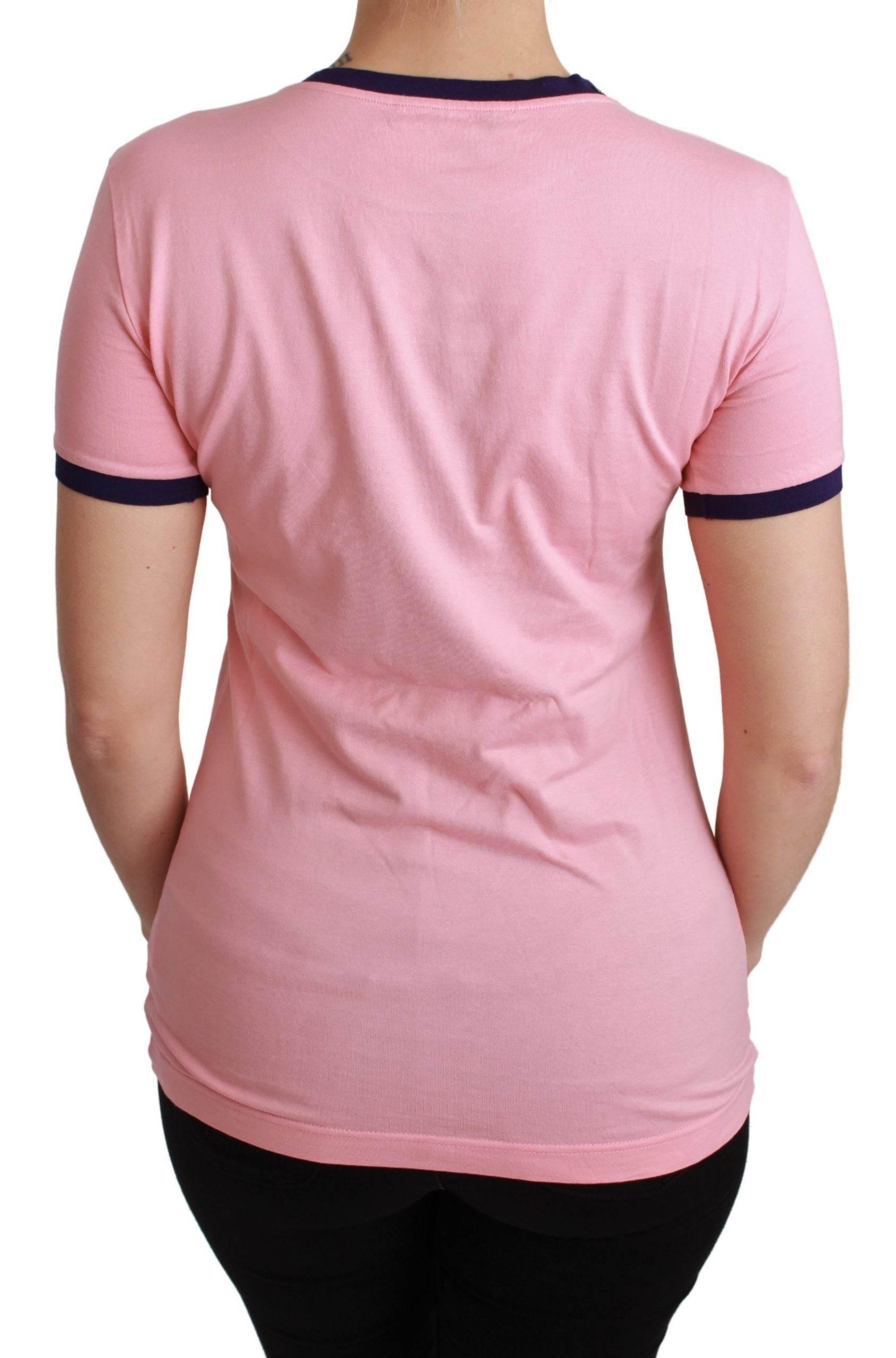 Dolce & Gabbana Pink Crewneck Year of the Pig T-Shirt - Hilstor