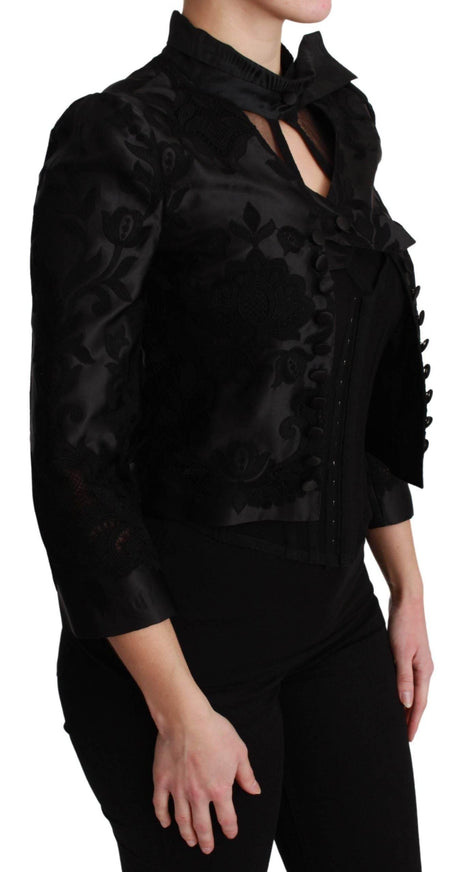 Dolce & Gabbana Exquisite Floral Jacquard Corset Blazer - Hilstor