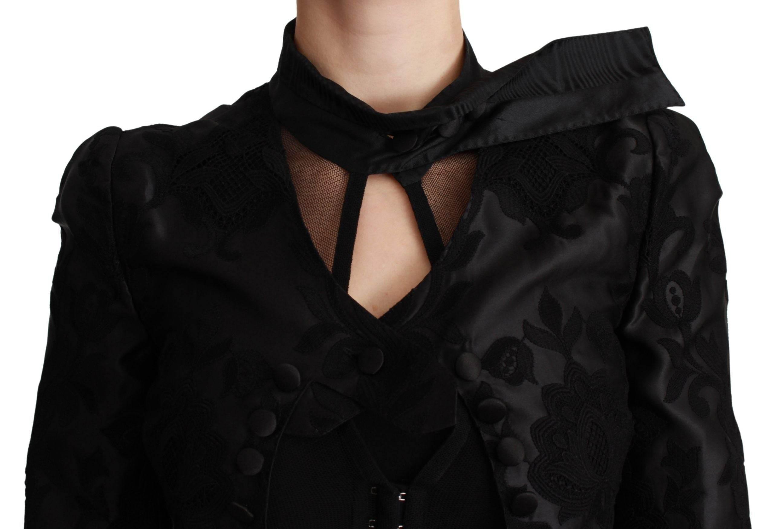 Dolce & Gabbana Exquisite Floral Jacquard Corset Blazer - Hilstor