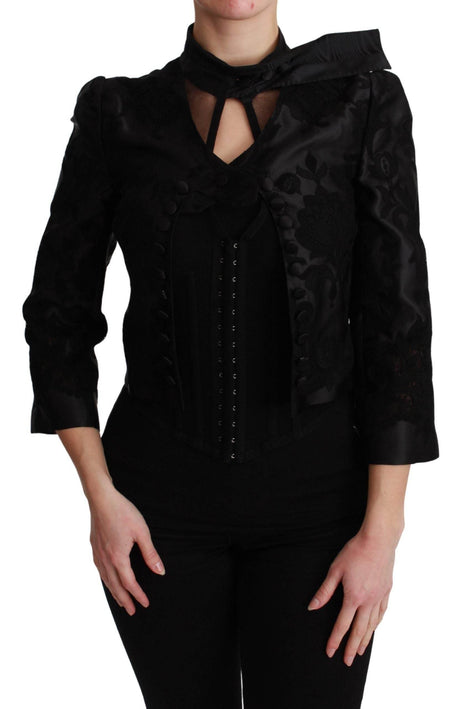 Dolce & Gabbana Exquisite Floral Jacquard Corset Blazer - Hilstor
