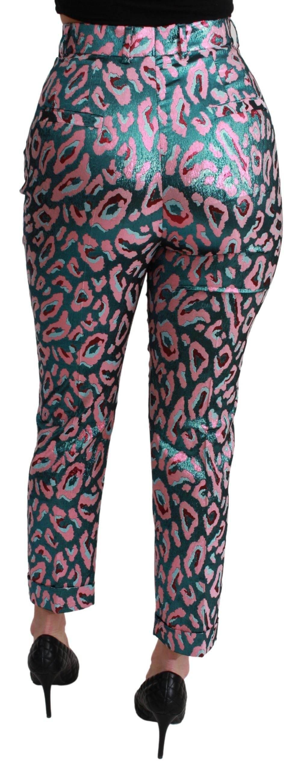 Dolce & Gabbana Elegant High Waist Cropped Silk Blend Pants - Hilstor