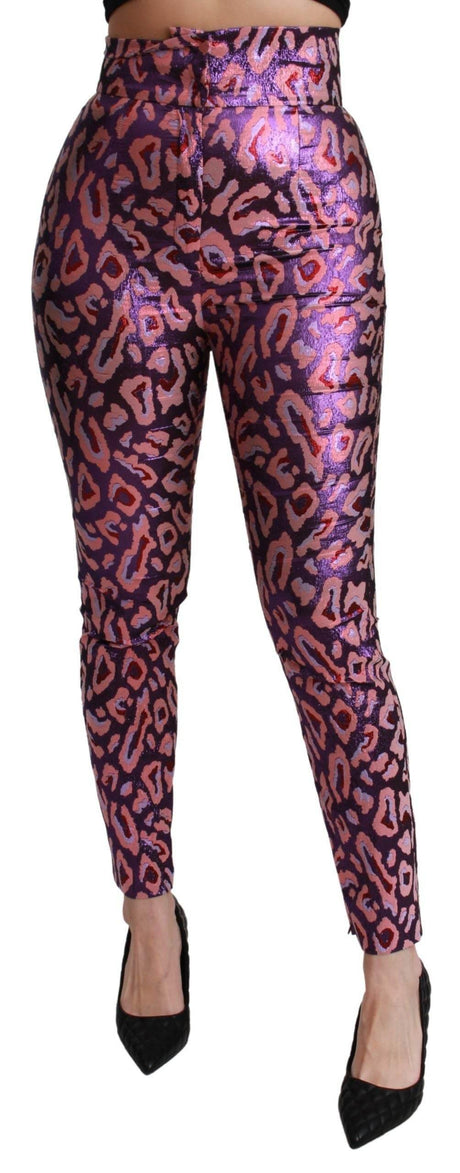 Dolce & Gabbana Chic Cropped High Waist Silk Blend Pants - Hilstor