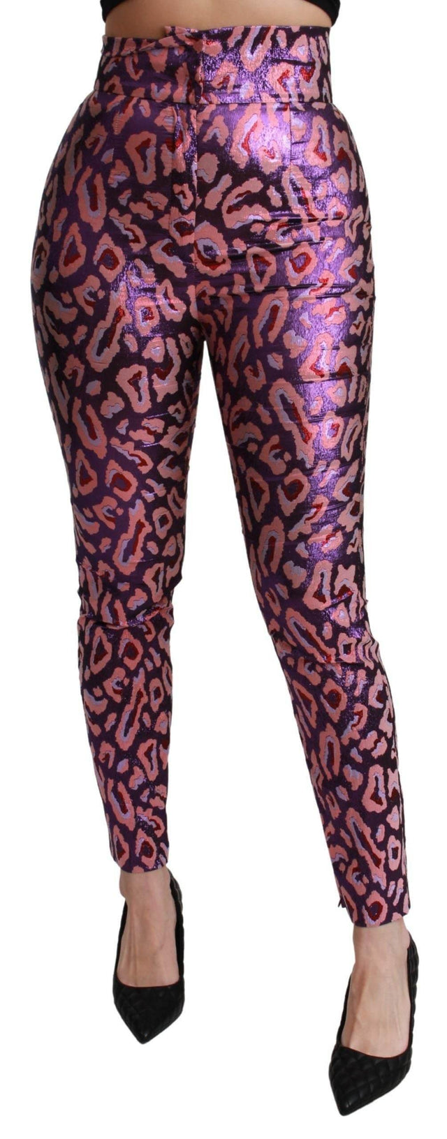Dolce & Gabbana Chic Cropped High Waist Silk Blend Pants - Hilstor