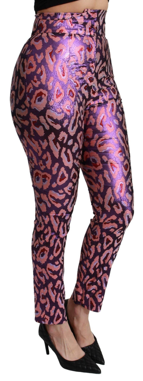 Dolce & Gabbana Chic Cropped High Waist Silk Blend Pants - Hilstor