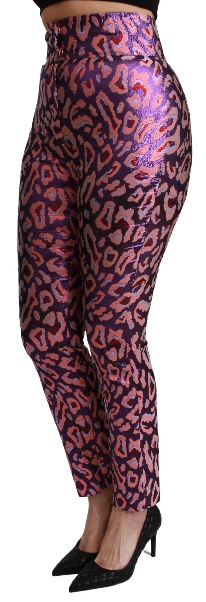 Dolce & Gabbana Chic Cropped High Waist Silk Blend Pants - Hilstor