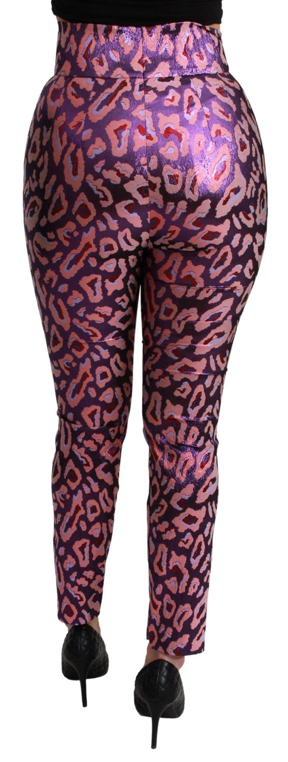 Dolce & Gabbana Chic Cropped High Waist Silk Blend Pants - Hilstor