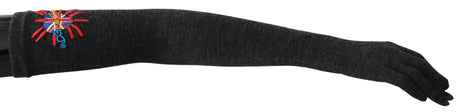 Dolce & Gabbana Elegant Elbow Length Woolen Gloves - Hilstor