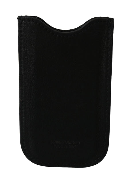 John Galliano Elegant Black Genuine Leather Men's Wallet - Hilstor