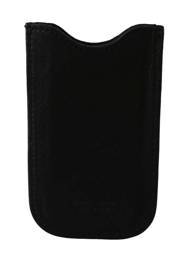 John Galliano Elegant Black Genuine Leather Men's Wallet - Hilstor
