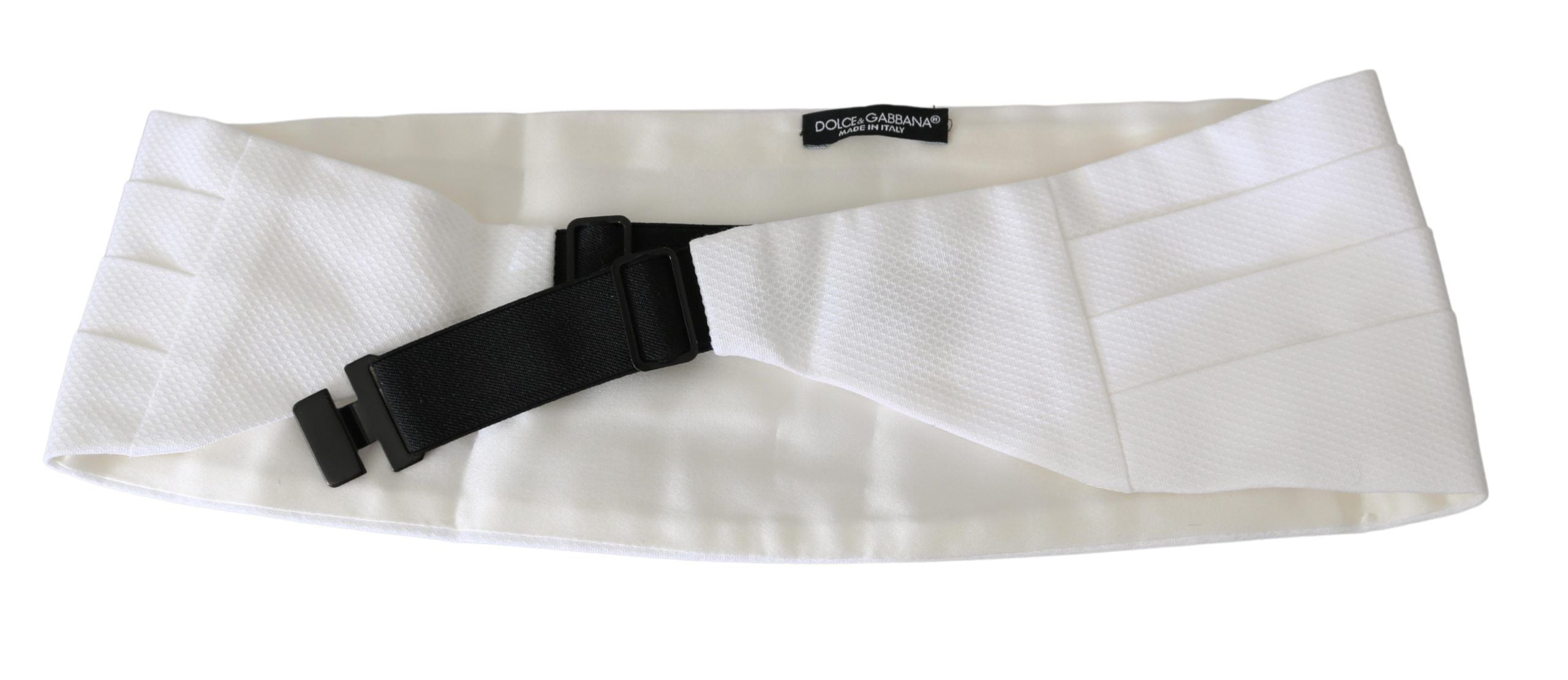 Dolce & Gabbana Elegant Silke White Cummerbund