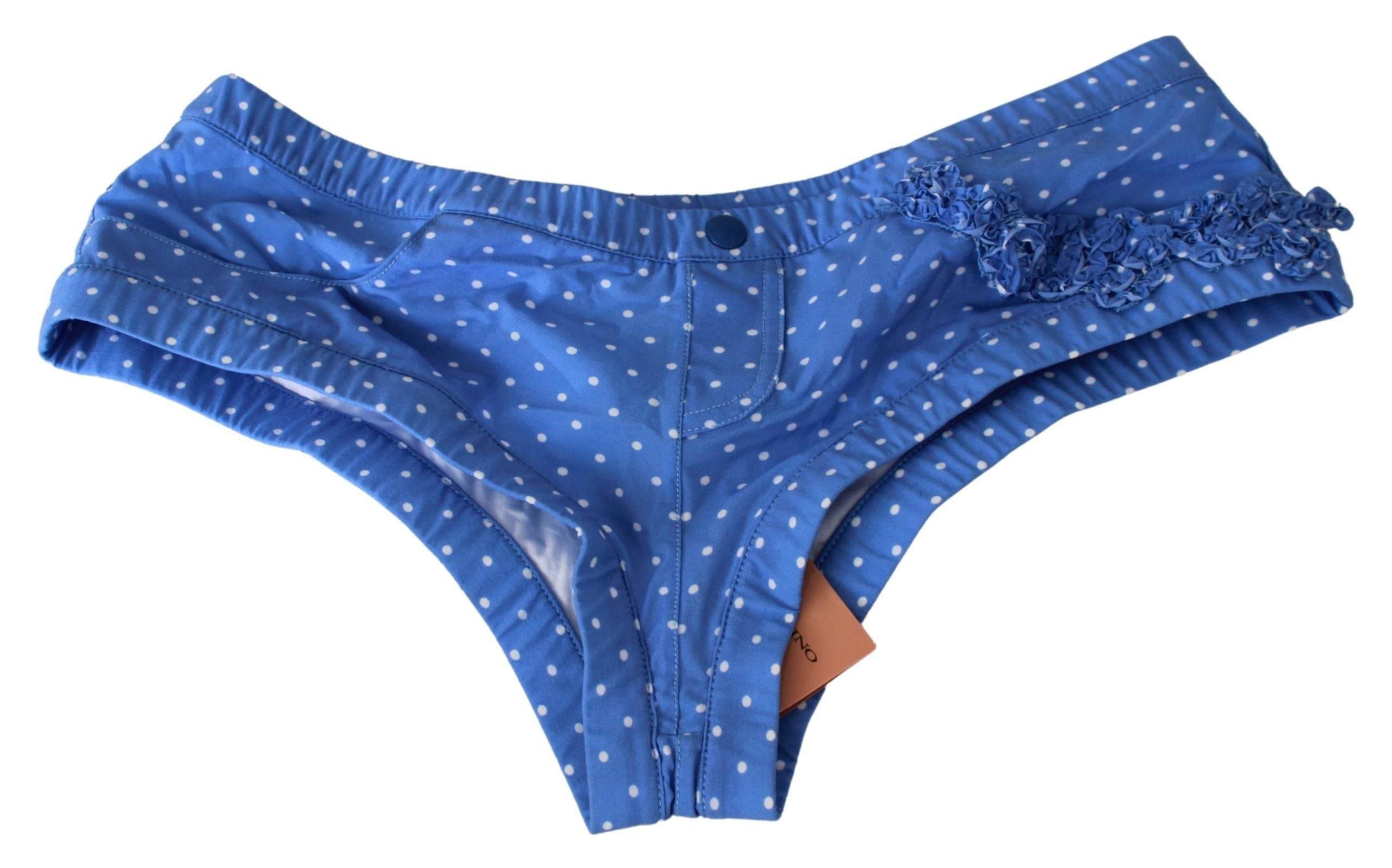 Ermanno Scervino Chic Blue Dotted Designer Bikini Set - Hilstor