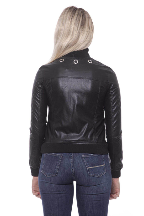 19V69 Italia Chic Eco-Leather Studded Slim Jacket - Hilstor