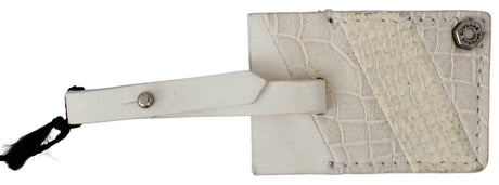 GF Ferre Elegant Beige Leather Keychain - Hilstor
