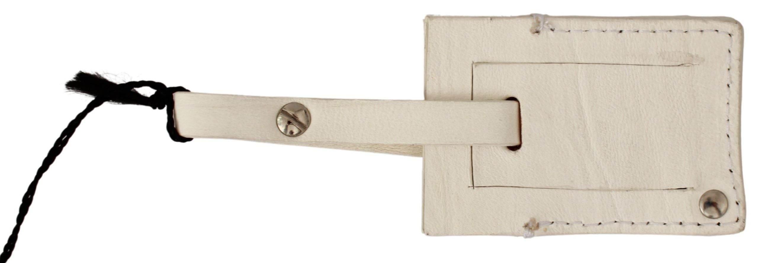 GF Ferre Elegant Beige Leather Keychain - Hilstor