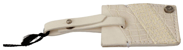 GF Ferre Elegant Beige Leather Keychain - Hilstor