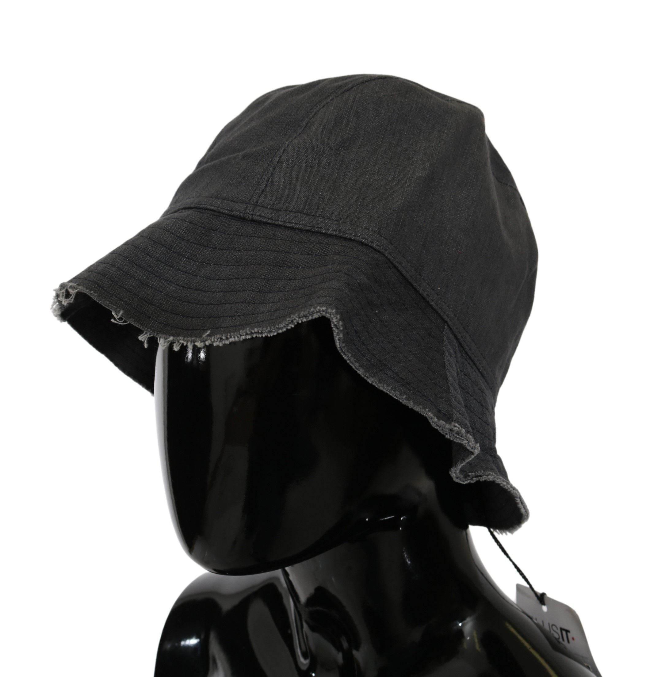 Costume National Chic Black Bucket Hat - Timeless Accessory - Hilstor