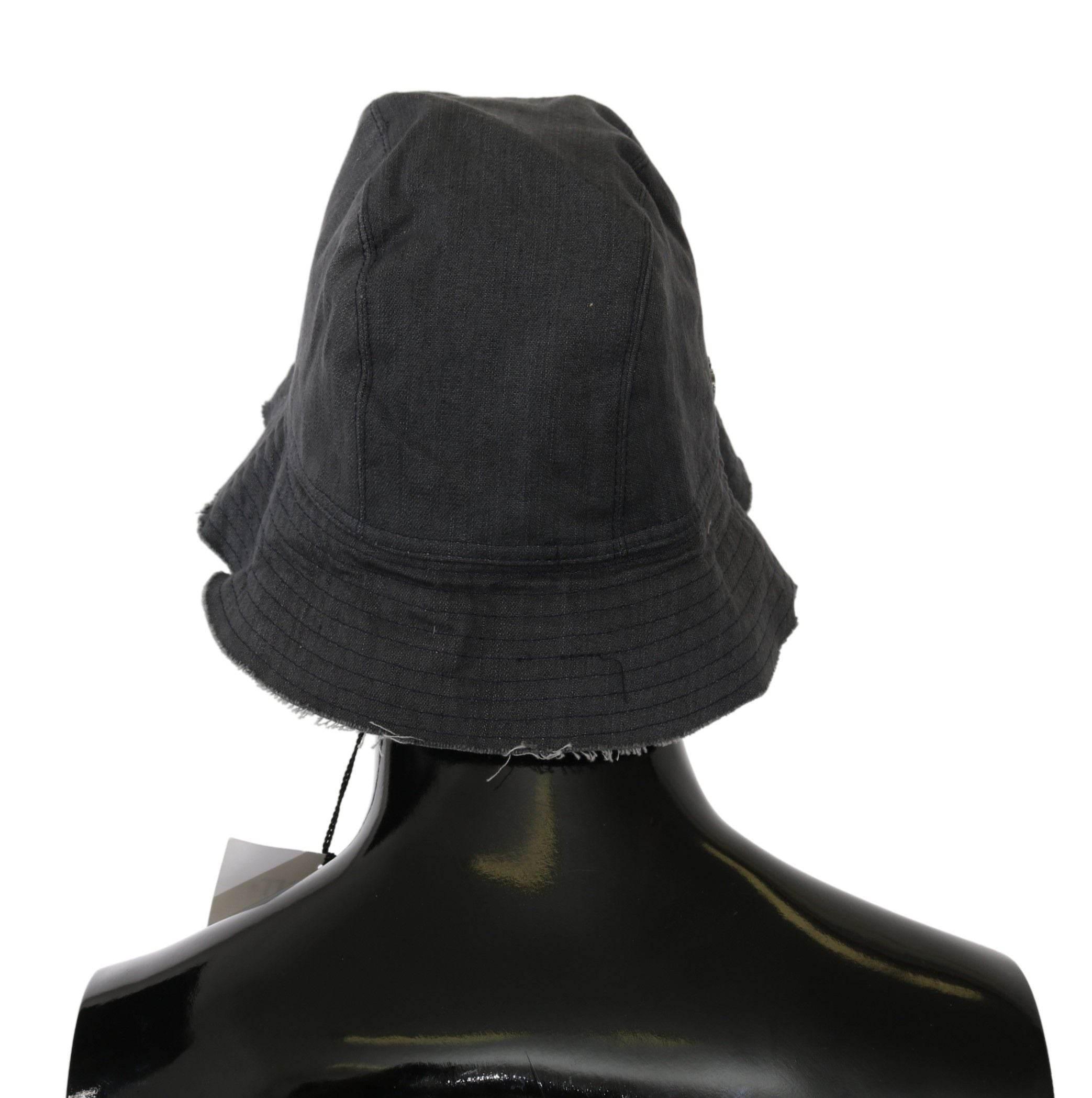 Costume National Chic Black Bucket Hat - Timeless Accessory - Hilstor