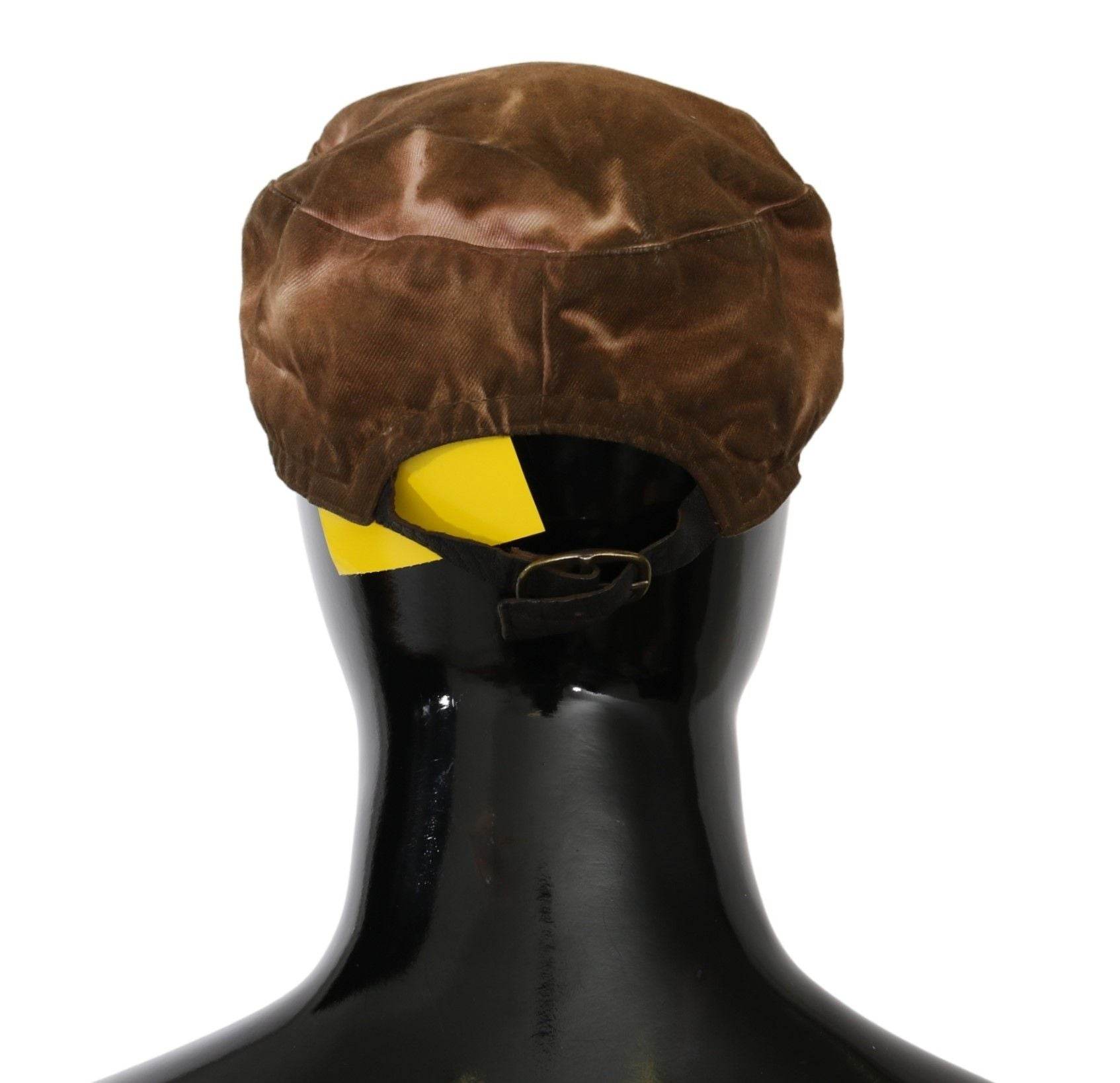 Costume National Brown Newsboy Beret Cabbie Fedora Hat - Hilstor