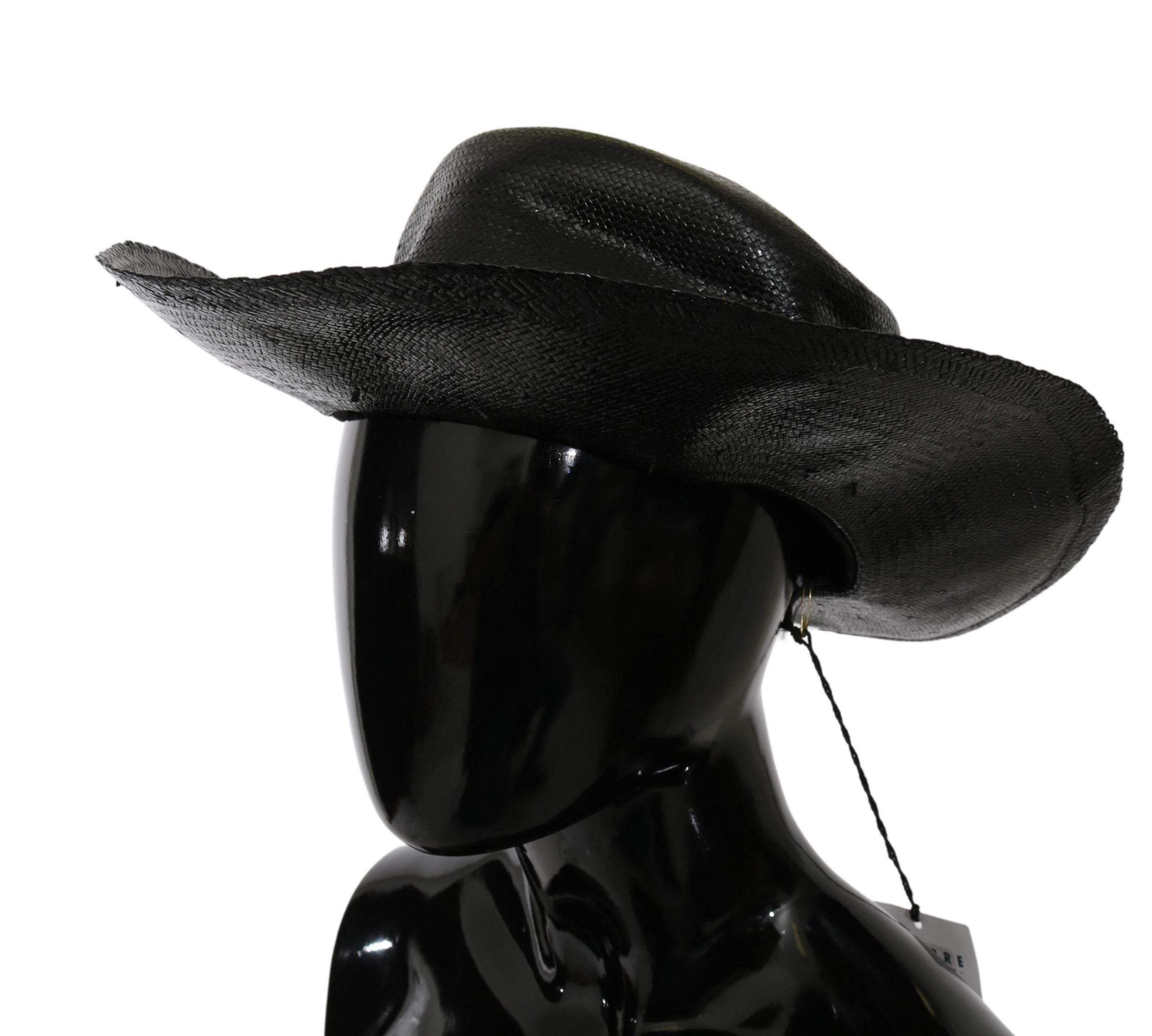 Costume National Black Wide Brim Cowboy Solid Hat - Hilstor