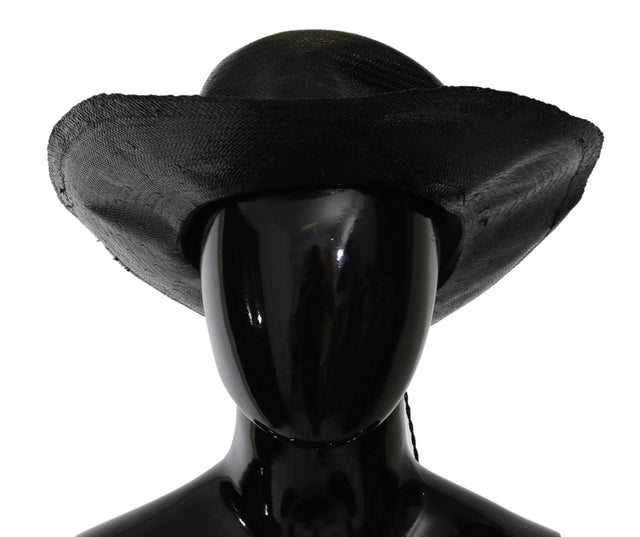 Costume National Black Wide Brim Cowboy Solid Hat - Hilstor